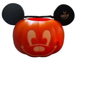 Disney Orange Mickey Mouse Pumpkin Light-Up Decor
